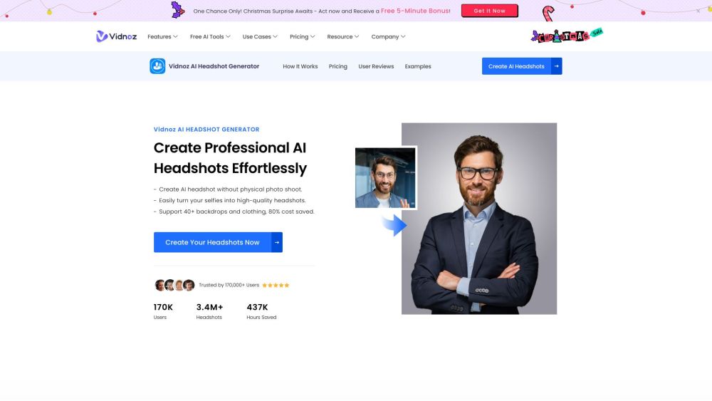 Vidnoz AI Headshot Generator